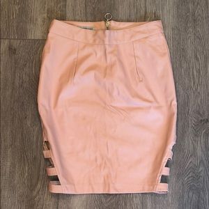 Charlotte Russe! Pink leather Skirt